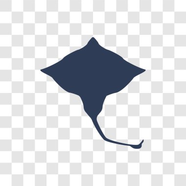Stingray simgesi. Trendy Stingray logo kavramı hayvanlar koleksiyonundan şeffaf arka plan üzerinde