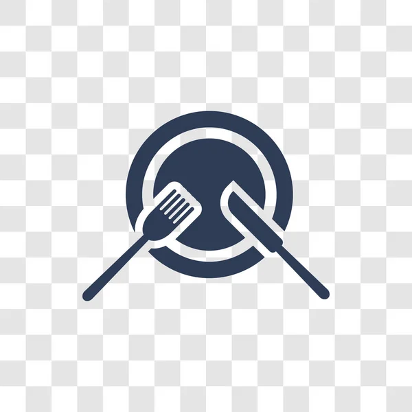 Вечеря Значок Концепція Логотипу Трендовий Обід Прозорому Тлі Колекції Готелів — стоковий вектор