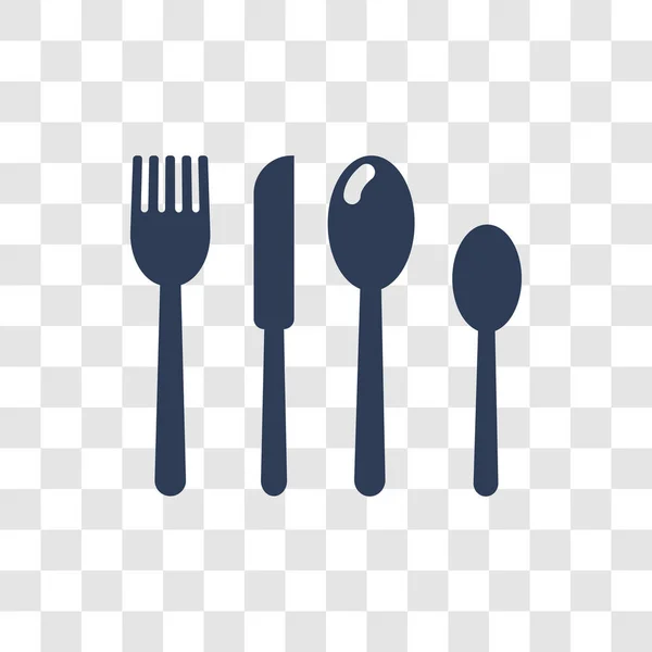 Het Eten Van Gebruiksvoorwerpen Pictogram Trendy Eten Gebruiksvoorwerpen Logo Concept — Stockvector