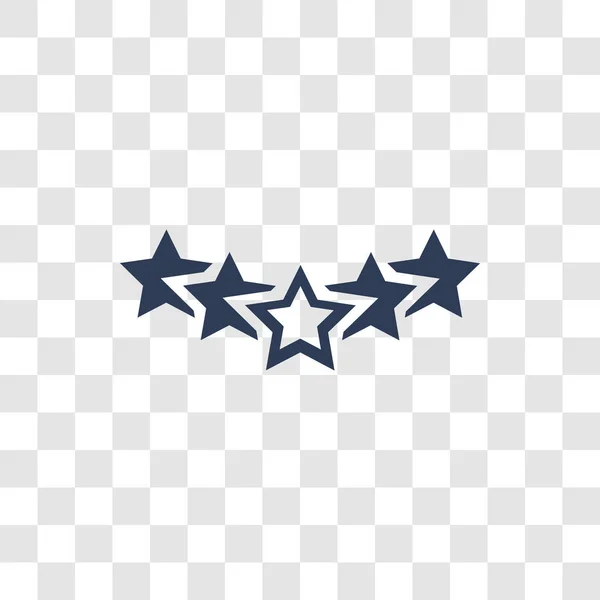 Five stars icon. Trendy Five stars logo concept on transparent background from Hotel and Restaurant collection