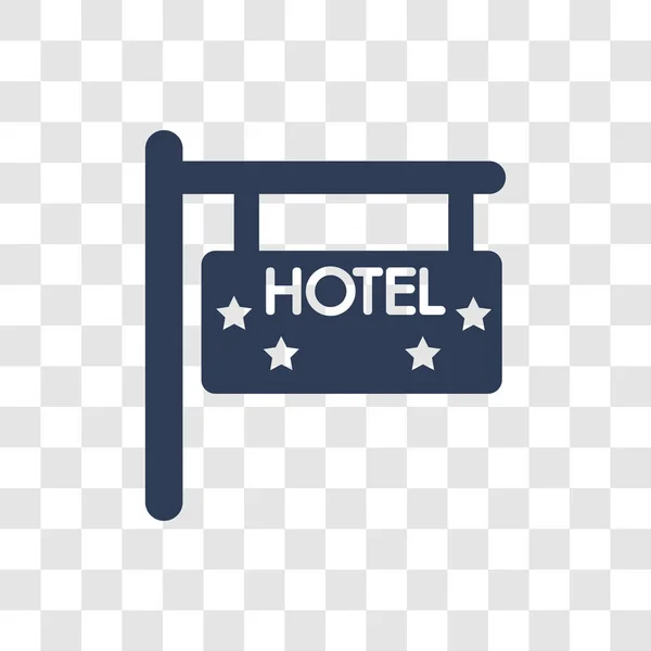 Hotel Signal Ikonra Trendi Hotel Jel Embléma Koncepció Átlátszó Háttér — Stock Vector