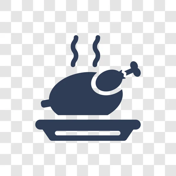 Roast Chicken Icon Trendy Roast Chicken Logo Concept Transparent Background — Stock Vector