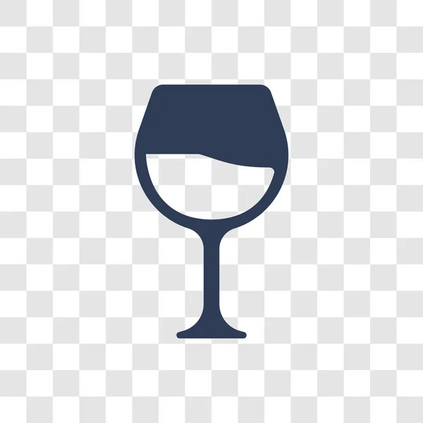 Wine Glass Icon Trendy Wine Glass Logo Concept Transparent Background — Stock Vector