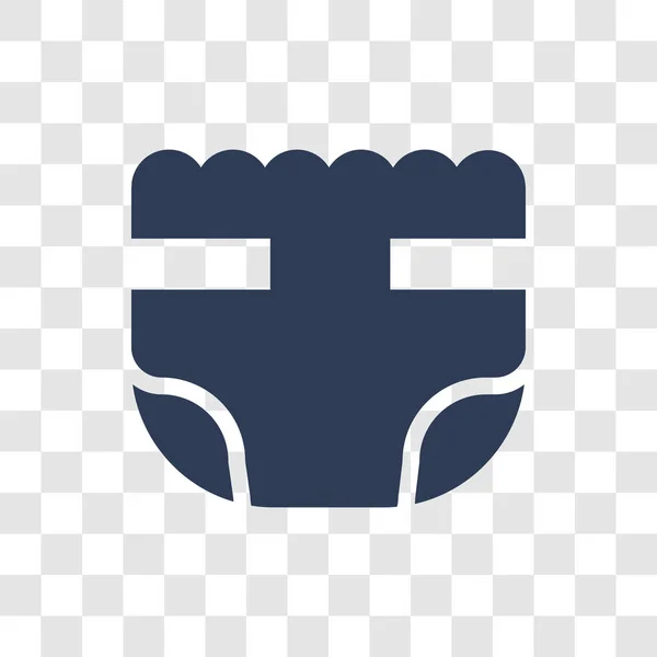 Windelsymbol Trendiges Windel Logo Konzept Auf Transparentem Hintergrund Aus Hygiene — Stockvektor