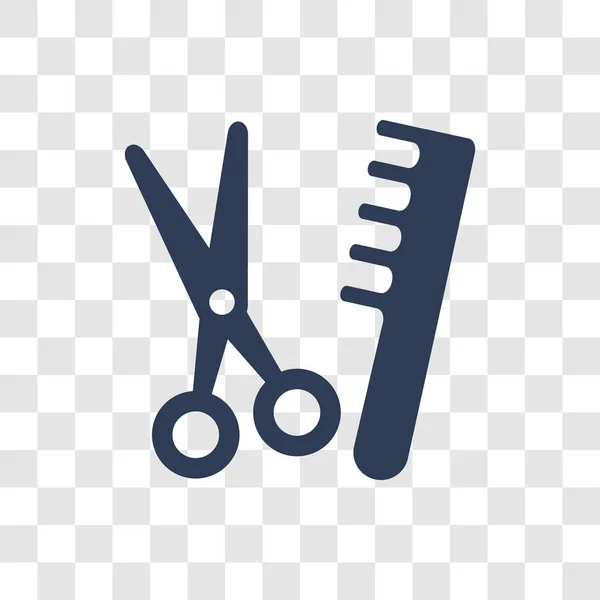 Het Verzorgen Van Pictogram Trendy Grooming Logo Concept Transparante Achtergrond — Stockvector