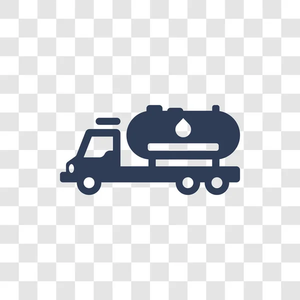 Εικονίδιο Φορτηγό Καυσίμων Μοντέρνα Έννοια Λογότυπο Φορτηγό Καυσίμων Διαφανές Φόντο — Διανυσματικό Αρχείο