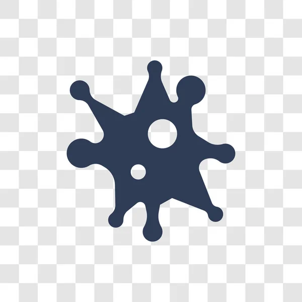 Icono Del Virus Concepto Logotipo Trendy Virus Sobre Fondo Transparente — Vector de stock