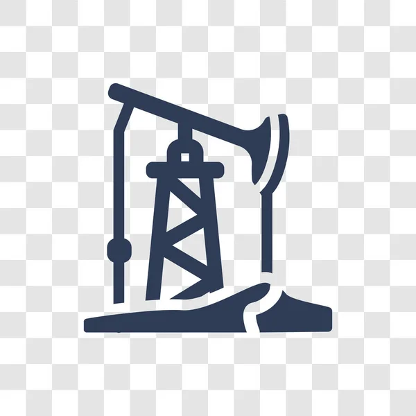 Pumpe Buchse Symbol Trendy Pump Jack Logo Konzept Auf Transparentem — Stockvektor