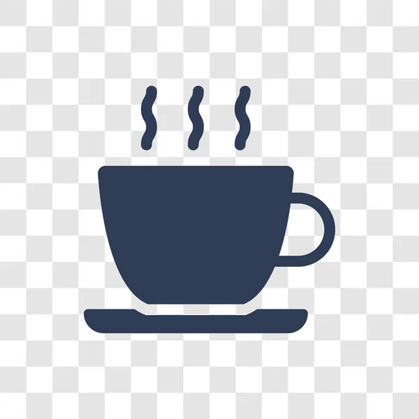 Kaffekopp Ikonen Trendiga Kaffekopp Logotyp Koncept Transparent Bakgrund Från Kitchen — Stock vektor