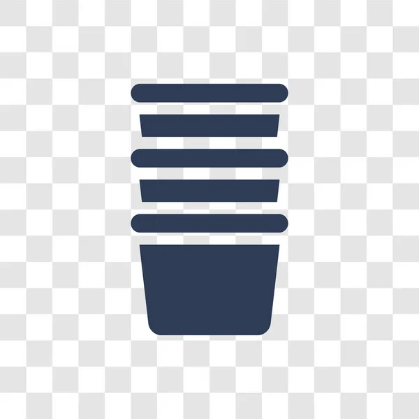 Ícone Taça Creme Conceito Logotipo Xícara Creme Moda Fundo Transparente — Vetor de Stock
