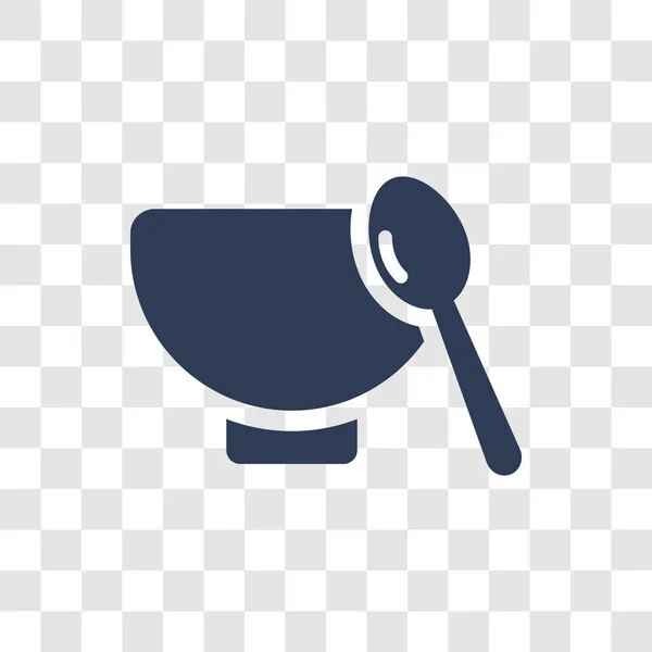 Ikona Miskę Zupy Koncepcja Logo Miska Modny Zupa Przezroczystym Tle — Wektor stockowy