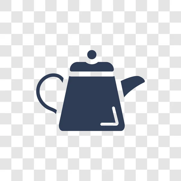 Иконка Чайника Теплая Концепция Логотипа Чайника Прозрачном Фоне Коллекции Кухни — стоковый вектор
