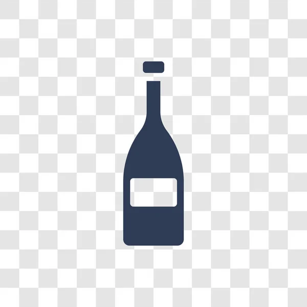 Wine Bottle Icon Trendy Wine Bottle Logo Concept Transparent Background — Stock Vector