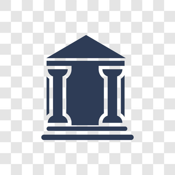 Courthouse icon. Trendy Courthouse logo concept on transparent background from law and justice collection