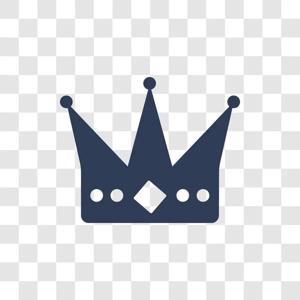 Піктограма Корони Концепція Логотипу Trendy Crown Прозорому Тлі Колекції Luxury — стоковий вектор