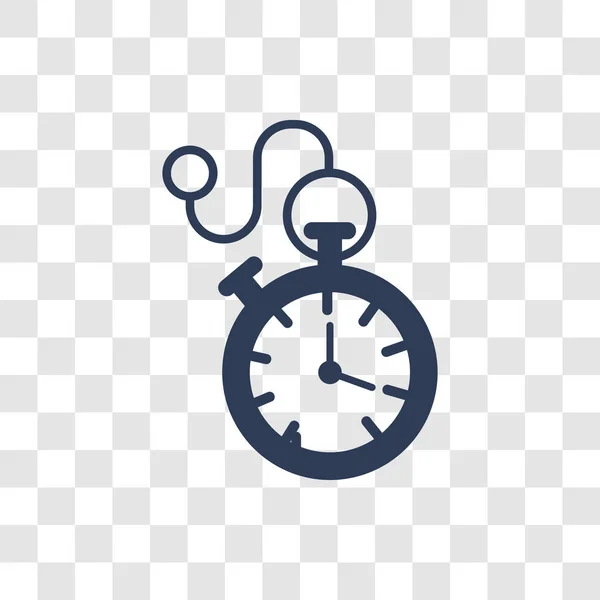 ポケット時計アイコン ラグジュアリー コレクションから透明な背景にトレンディなポケット時計ロゴのコンセプト — ストックベクタ