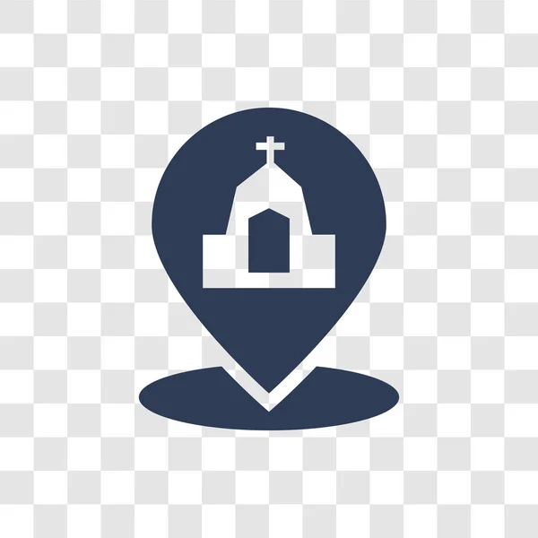 Εκκλησία Εικονίδιο Εικονίδιο Μοντέρνα Εκκλησία Εικονίδιο Λογότυπο Έννοια Διαφανές Φόντο — Διανυσματικό Αρχείο
