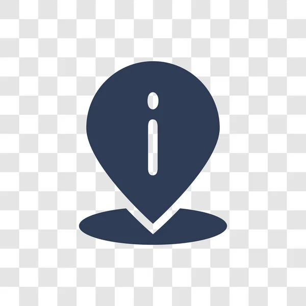 Informazioni Punto Pin Icona Informazioni Tendenza Concetto Logo Point Pin — Vettoriale Stock