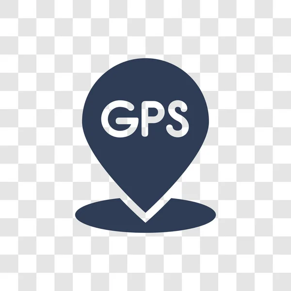 Ícone Localização Gps Conceito Logotipo Localização Gps Moda Fundo Transparente — Vetor de Stock
