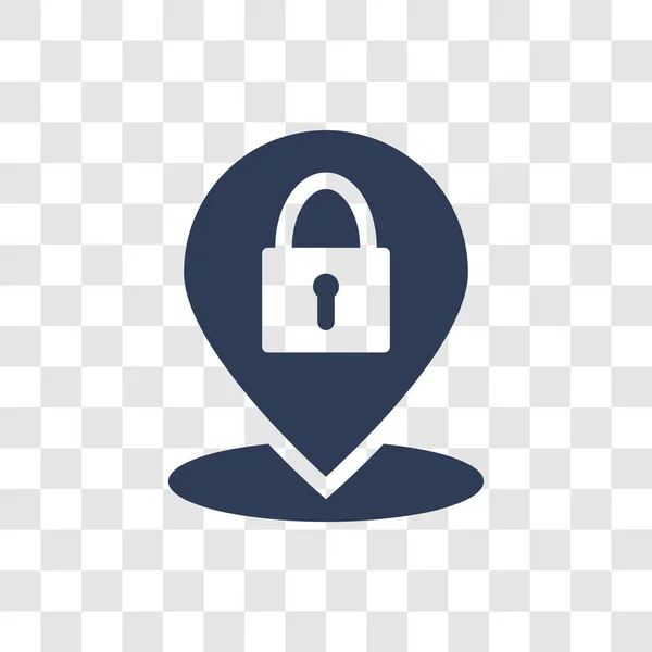 Κλειδωμένο Place Εικονίδιο Μοντέρνα Έννοια Λογότυπο Κλειδωμένη Θέση Διαφανές Φόντο — Διανυσματικό Αρχείο