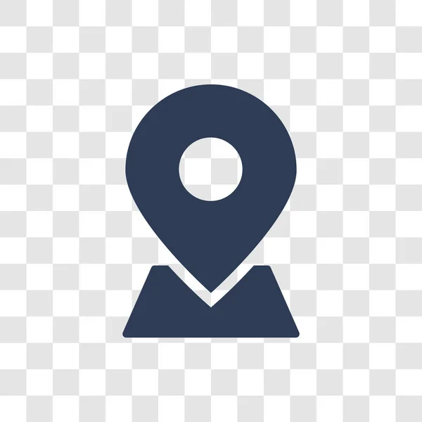 Ícone Localização Conceito Logotipo Localização Moda Fundo Transparente Coleção Mapas — Vetor de Stock