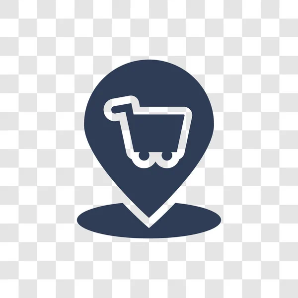 Icono Del Pasador Compras Concepto Logotipo Pin Compras Moda Sobre — Vector de stock