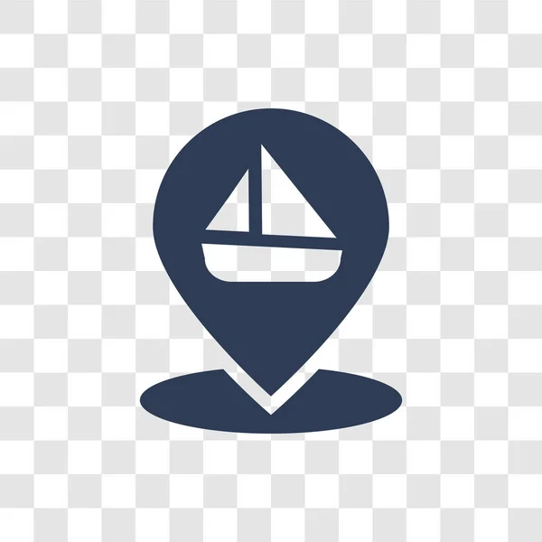 Icona Dell Icona Della Barca Vela Trendy Sailboat Icon Logo — Vettoriale Stock