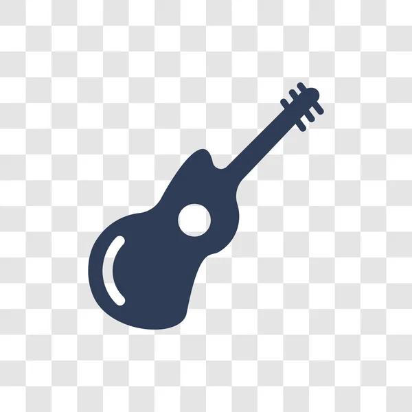 Ícone Guitarra Acústica Conceito Logotipo Guitarra Acústica Moda Fundo Transparente — Vetor de Stock