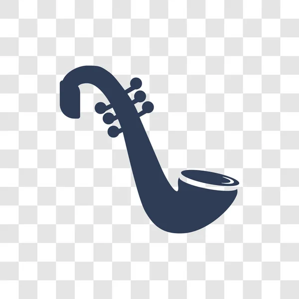 Значок Саксофона Модна Концепція Логотипу Saxophone Прозорому Фоні Колекції Music — стоковий вектор