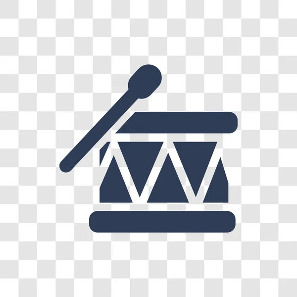Значок Барабана Концепция Логотипа Барабана Trendy Snare Прозрачном Фоне Коллекции — стоковый вектор