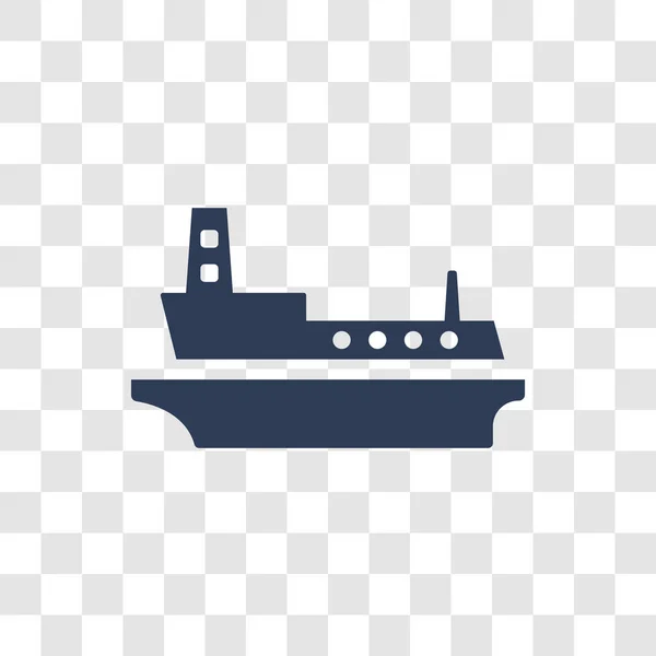 Πετρελαιοφόρο Πλοίο Εικονίδιο Μοντέρνα Πετρελαιοφόρο Πλοίο Λογότυπο Έννοια Διαφανές Φόντο — Διανυσματικό Αρχείο