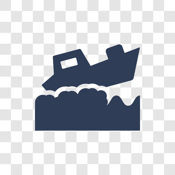 Ícone Barco Velocidade Sem Telhado Trendy Roofless Speed Boat Logotipo — Vetor de Stock
