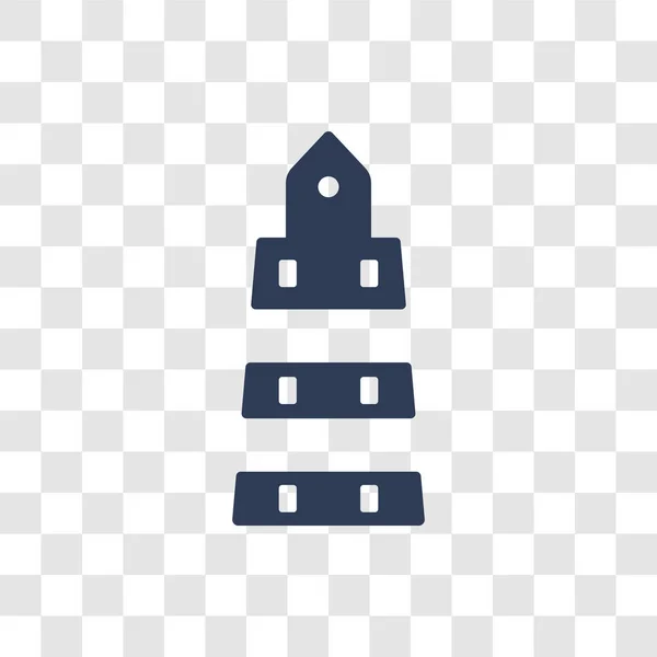 Икона Башни Смитона Концепция Логотипа Trendy Smeaton Tower Прозрачном Фоне — стоковый вектор