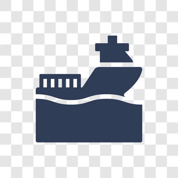 Ícone Navio Conceito Logotipo Embarcação Moda Fundo Transparente Coleção Náutica —  Vetores de Stock