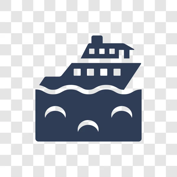 Yacht Facing Right Icon Trendy Yacht Facing Right Logo Concept — Stock Vector