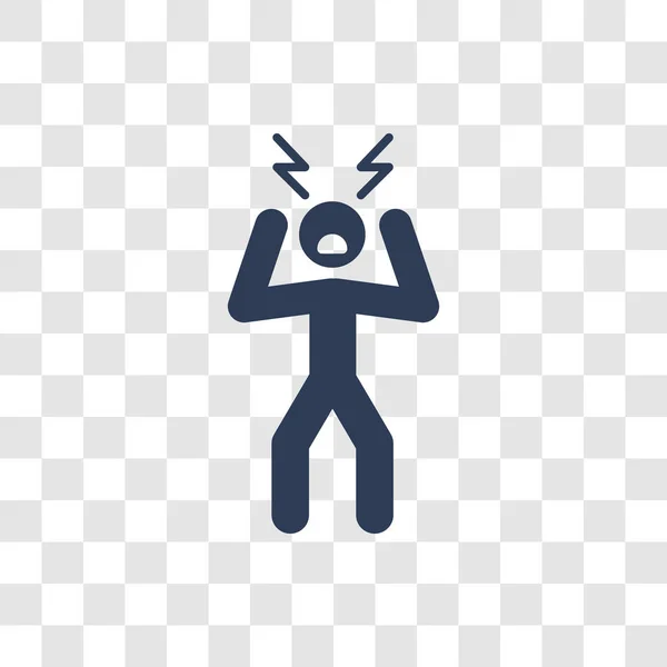 Ícone Homem Irritado Trendy Angry Man Conceito Logotipo Fundo Transparente — Vetor de Stock