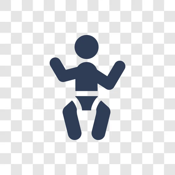 Значок Ребенка Концепция Логотипа Trendy Baby Прозрачном Фоне Коллекции People — стоковый вектор