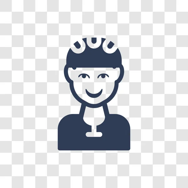 Cyclist Face Icon Trendy Cyclist Face Logo Concept Transparent Background — Stock Vector