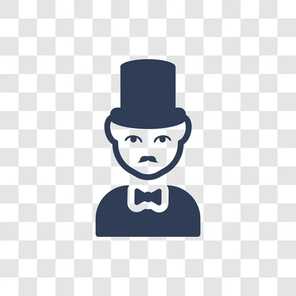 Man Face Top Hat Icon Trendy Man Face Top Hat — Stock Vector