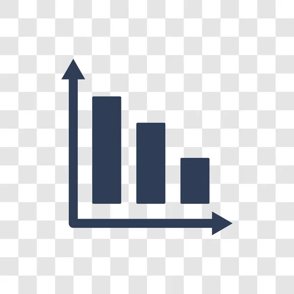 Ícone Gráfico Barras Trendy Bar Graph Logo Concept Transparent Background —  Vetores de Stock