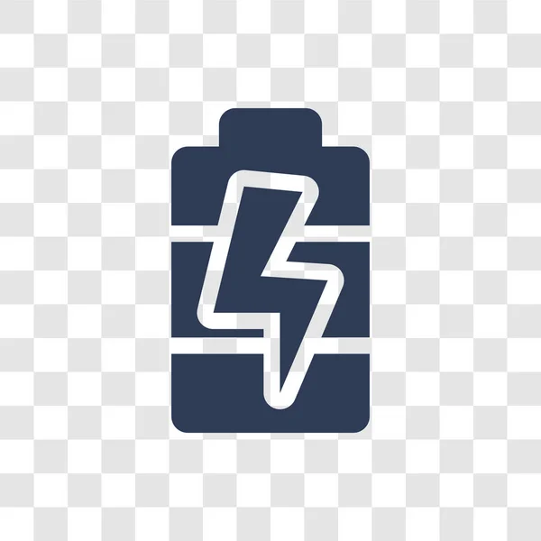 Ikona Ładowania Baterii Modny Koncepcja Logo Ładowania Przezroczystym Tle Kolekcji — Wektor stockowy