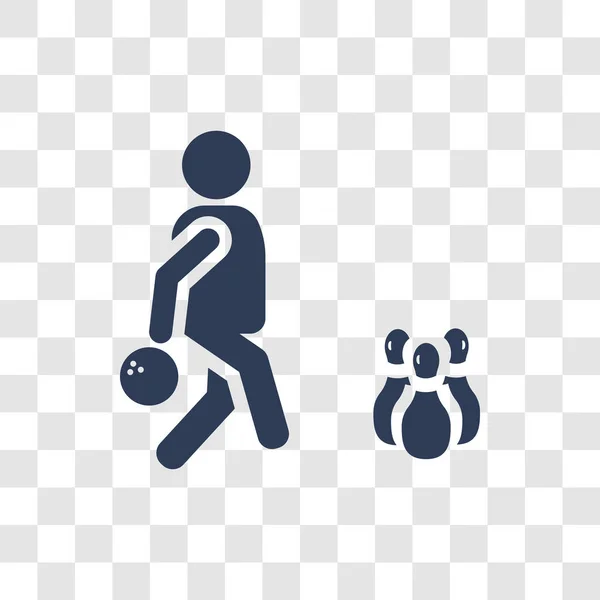 Gente Jugando Bowling Icono Trendy People Jugando Bowling Concepto Logotipo — Vector de stock