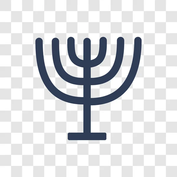 Jüdische Kerzen Trendige Jüdische Kerzen Logo Konzept Auf Transparentem Hintergrund — Stockvektor