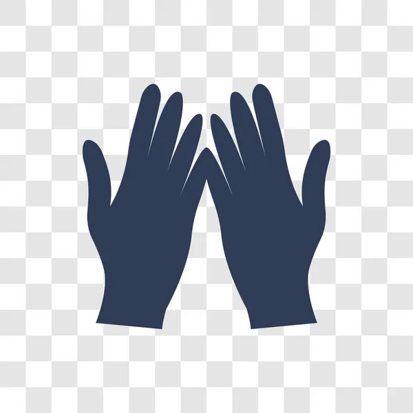 Icona Delle Mani Musulmane Preghiera Trendy Musulmano Praying Hands Logo — Vettoriale Stock