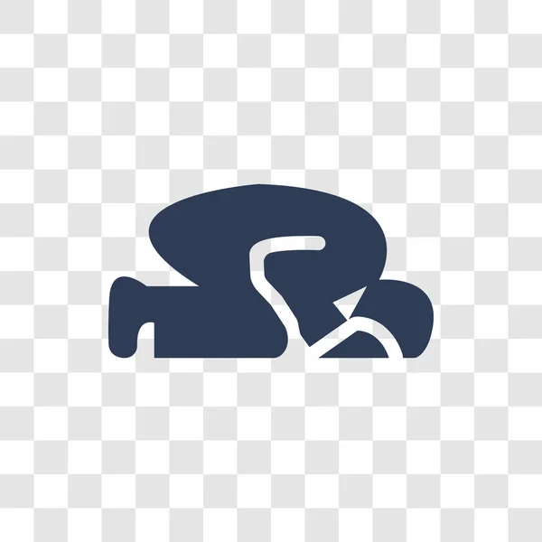 Icône Sujud Posture Concept Logo Tendance Sujud Posture Sur Fond — Image vectorielle