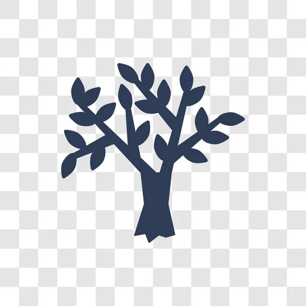Strom Života Ikona Koncept Loga Módní Tree Life Průhledném Pozadí — Stockový vektor
