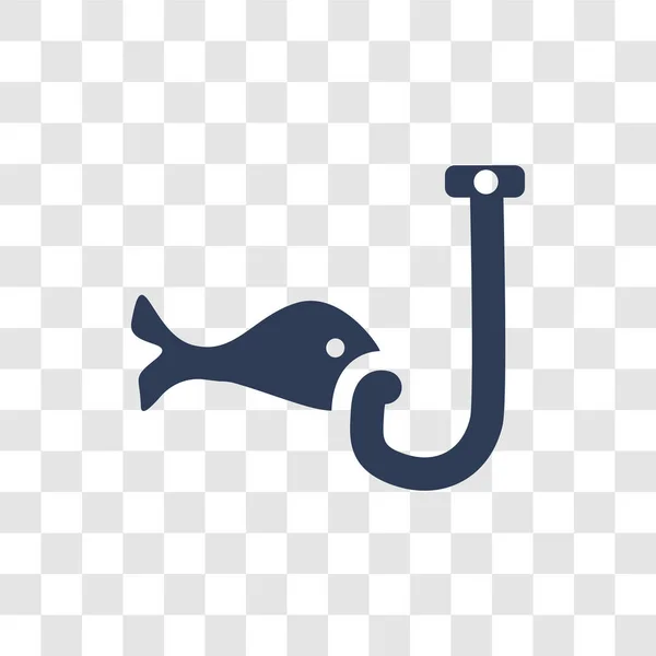 Icône Poisson Hameçon Trendy Fish Hook Logo Concept Sur Fond — Image vectorielle