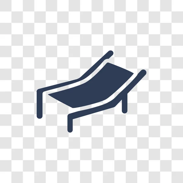 ビーチの椅子のアイコン 夏コレクションから透明な背景にトレンディなビーチ椅子ロゴのコンセプト — ストックベクタ