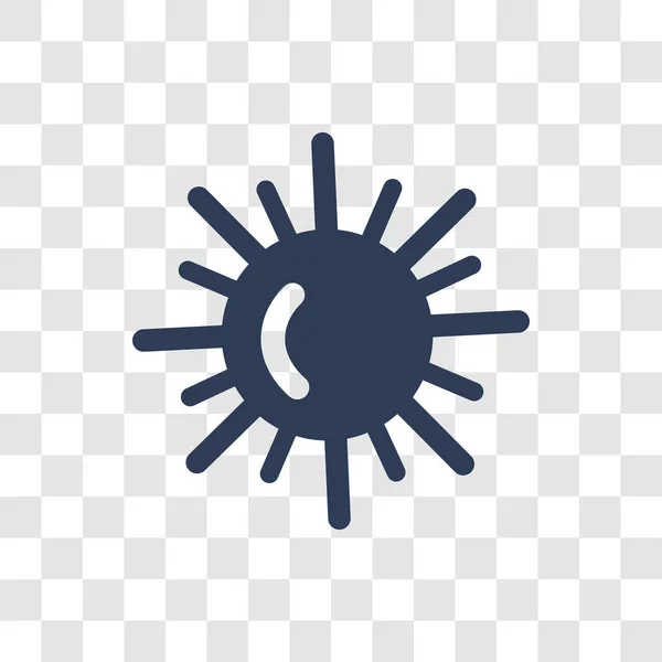 Icono Del Sol Concepto Logotipo Moda Sun Sobre Fondo Transparente — Vector de stock