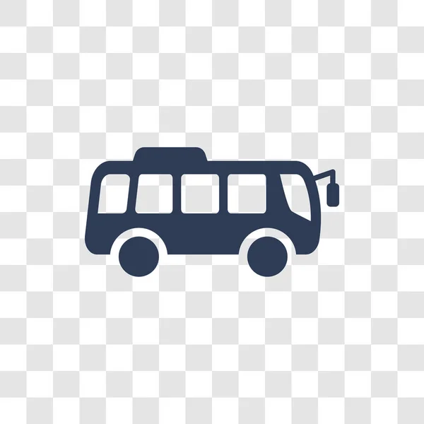 Bus Pictogram Trendy Bus Logo Concept Transparante Achtergrond Uit Vervoer — Stockvector